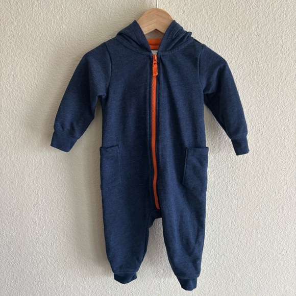 Carter's Long Sleeve Hoodie Romper 9m - Picture 1 of 3